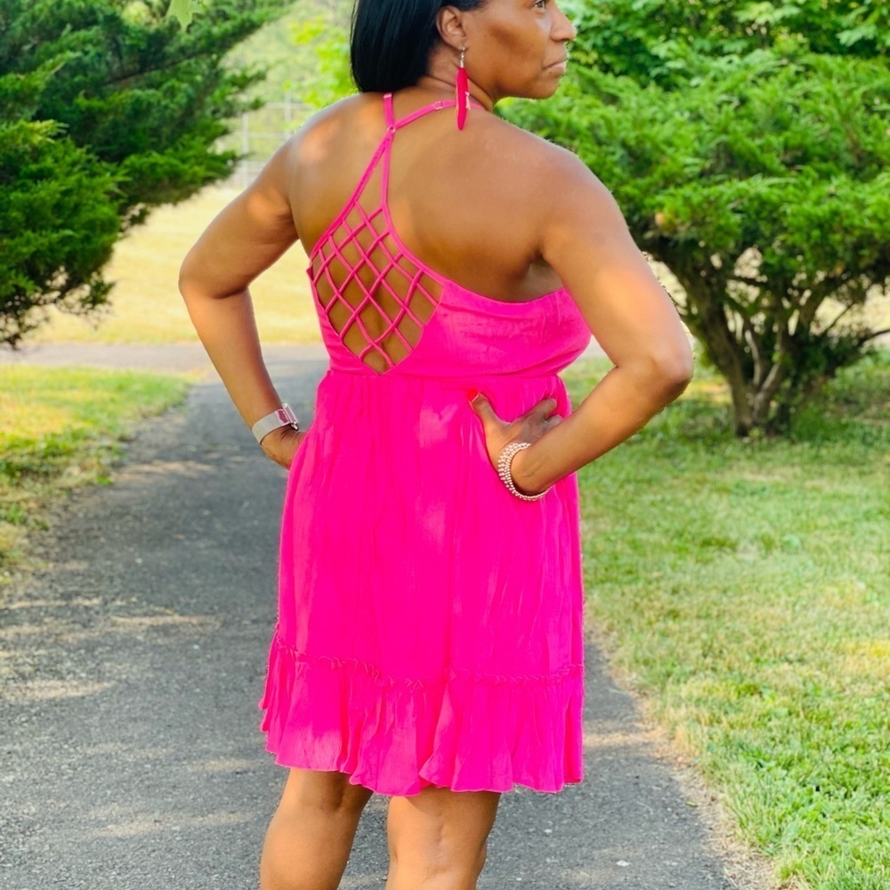 #46 Pink Kisses Mini Dress - Picture 3 of 3